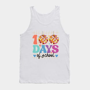Kids Disco Ball 100 Days Of School Funny 100th Day Tank Top